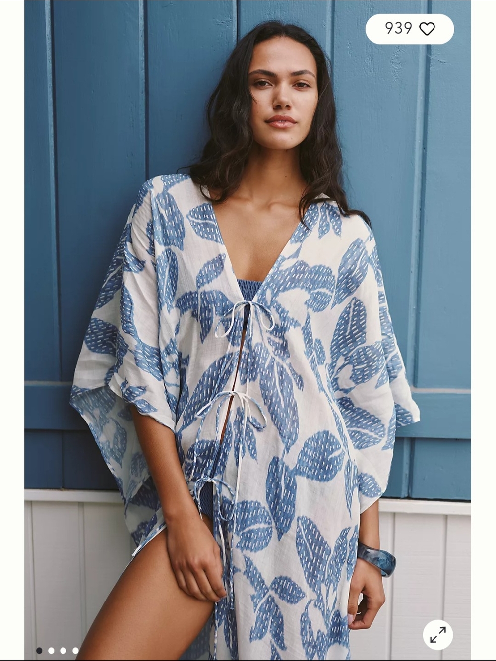 Celandine Botanical Sheer Kaftan
